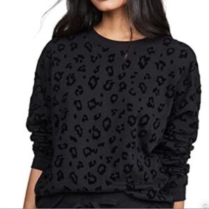Z Supply Animal Flocked Sweatshirt in Black size M